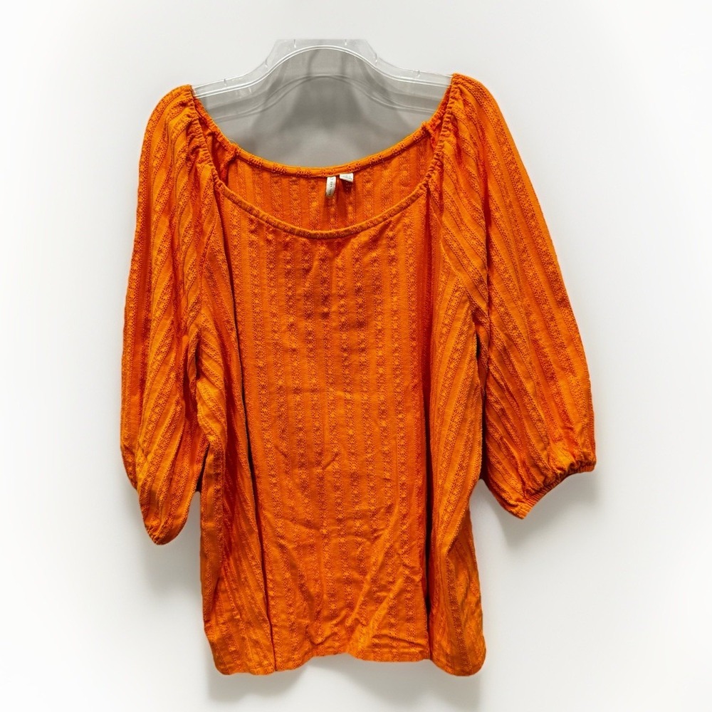 Cato Women's Size 26/28W 3/4 Sleeve Orange Top